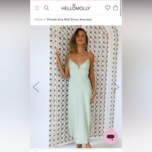 Hello Molly Private Kiss Midi Dress - Avocado